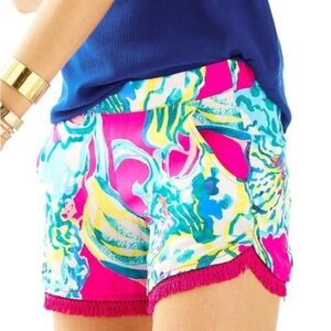 Lilly Pulitzer Cocoa Shorts in Magenta Hottie medium